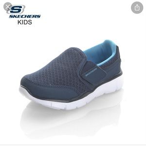 Skechers Childrens Equalizer - Lil Persistent navy blue slip on velcro